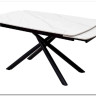 Стол RIVOLI 140 MATT WHITE MARBLE SOLID CERAMIC / BLACK заказать по цене 74 900 руб. в Саратове