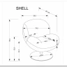 Кресло Halmar SHELL (серый) заказать по цене 33 801 руб. в Саратове