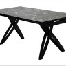 Стол PALERMO 180 TL-128 Испанская керамика черный контрастный мрамор / черный каркас, DISAUR заказать по цене 63 750 руб. в Саратове