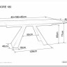 Стол обеденный Signal SALVADORE Ceramic 180 раскладной (серый мрамор/черный мат) заказать по цене 143 312 руб. в Саратове