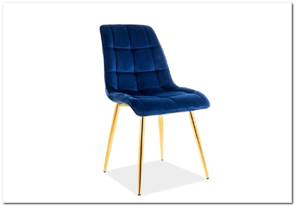 Стул кухонный Signal CHIC Velvet Bluvel 86 (темно-синий/золотой) заказать по цене 10 726 руб. в Саратове