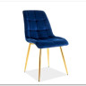 Стул кухонный Signal CHIC Velvet Bluvel 86 (темно-синий/золотой) заказать по цене 10 726 руб. в Саратове