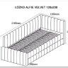 Кровать SIGNAL ALFIE Velvet Bluvel 14 темно-серый, 120/200 заказать по цене 77 985 руб. в Саратове