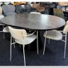 Стол обеденный Signal ANGEL II 120 (эффект серого мрамора/черный) заказать по цене 85 227 руб. в Саратове