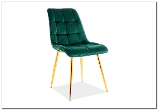 Стул кухонный Signal CHIC Velvet Bluvel 78 (зеленый/золотой) заказать по цене 10 726 руб. в Саратове