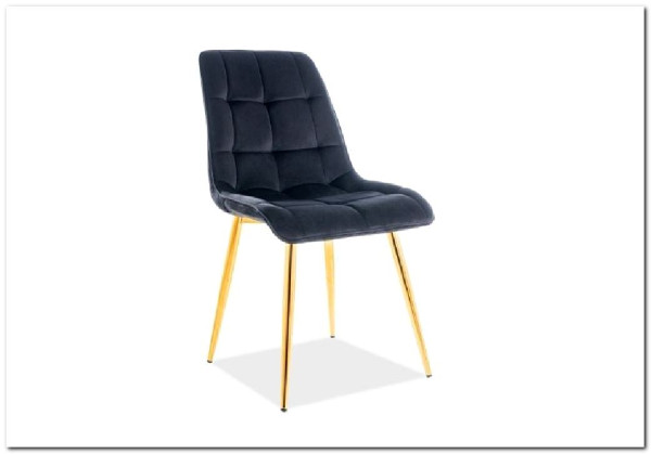 Стул кухонный Signal CHIC Velvet Bluvel 19 (черный/золотой) заказать по цене 10 726 руб. в Саратове
