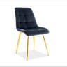 Стул кухонный Signal CHIC Velvet Bluvel 19 (черный/золотой) заказать по цене 10 726 руб. в Саратове