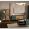 Витрина Siena REG1W1D1S дымчатый зеленый/дуб вотан BRW заказать по цене 28 950 руб. в Саратове