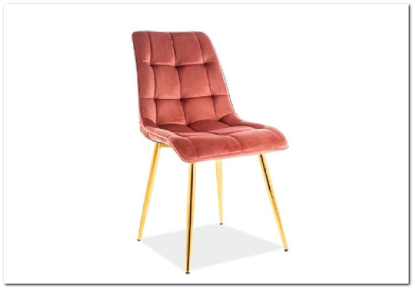 Стул кухонный Signal CHIC Velvet Bluvel 52 (античный розовый/золотой) заказать по цене 10 726 руб. в Саратове