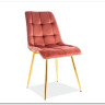 Стул кухонный Signal CHIC Velvet Bluvel 52 (античный розовый/золотой) заказать по цене 10 726 руб. в Саратове