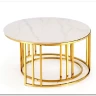 Комплект Halmar MERCURY 3, 2 стола журнальных (белый мрамор/золотой) заказать по цене 57 327 руб. в Саратове