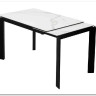 Стол CORNER 120 MATTE STATUARIO Белый мрамор матовый керамика, стекло/ черный каркас, DISAUR заказать по цене 59 400 руб. в Саратове