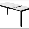 Стол CORNER 120 MATTE STATUARIO Белый мрамор матовый керамика, стекло/ черный каркас, DISAUR заказать по цене 59 400 руб. в Саратове
