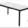 Стол CORNER 120 MATTE STATUARIO Белый мрамор матовый керамика, стекло/ черный каркас, DISAUR заказать по цене 59 400 руб. в Саратове