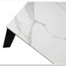Стол CORNER 120 MATTE STATUARIO Белый мрамор матовый керамика, стекло/ черный каркас, DISAUR заказать по цене 59 400 руб. в Саратове