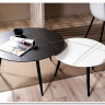 Комплект Signal KORA A, 2 стола журнальных (черный мат/белый мат/черный) заказать по цене 23 424 руб. в Саратове