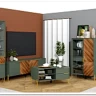 Витрина Siena REG1W1D дымчатый зеленый/дуб вотан BRW заказать по цене 43 630 руб. в Саратове