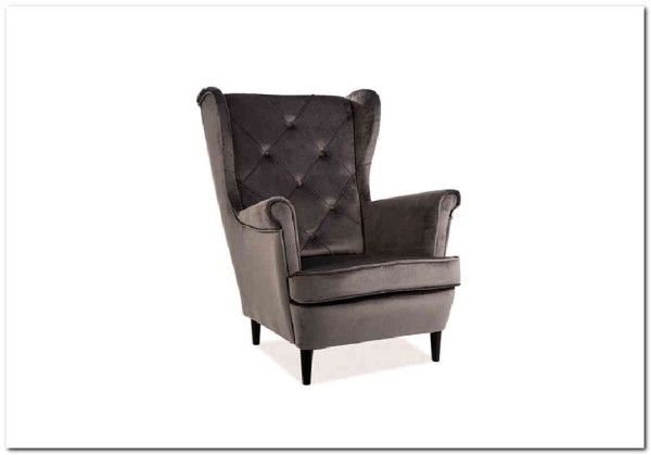 Кресло LADY Velvet Bluvel 14  Signal (серый) заказать по цене 47 283 руб. в Саратове