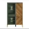 Витрина Siena REG1W1D/140 дымчатый зеленый/дуб вотан BRW заказать по цене 33 980 руб. в Саратове