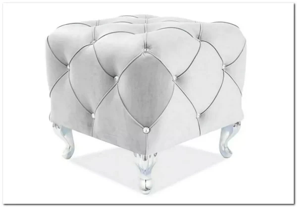 Пуф Signal HESTIA K Velvet Bluvel 03 светло-серый/серебряный заказать по цене 33 792 руб. в Саратове