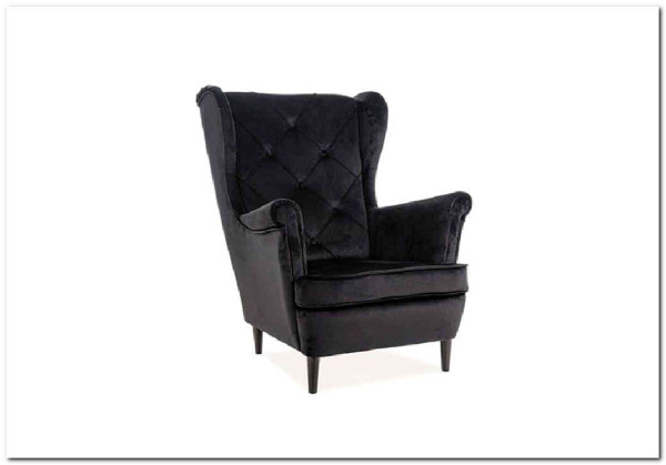 Кресло LADY Velvet Bluvel 19  Signal (черный) заказать по цене 47 283 руб. в Саратове