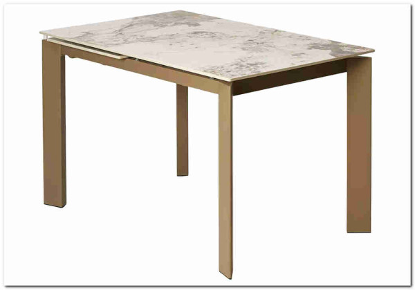 Стол CORNER 120 GLOSS LUXURY PANDORA SOLID CERAMIC / TAUPE, DISAUR заказать по цене 57 950 руб. в Саратове