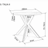 Стол обеденный Signal TALIA (эффект белого мрамора/черный) заказать по цене 26 644 руб. в Саратове