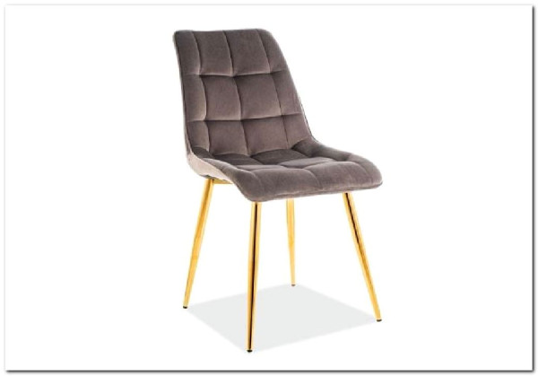 Стул кухонный Signal CHIC Velvet Bluvel 14 (серый/золотой) заказать по цене 10 726 руб. в Саратове