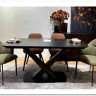 Стол BLANCO 160 MATT BLACK MARBLE SOLID CERAMIC / Орех, DISAUR заказать по цене 102 000 руб. в Саратове