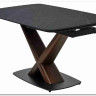 Стол BLANCO 160 MATT BLACK MARBLE SOLID CERAMIC / Орех, DISAUR заказать по цене 102 000 руб. в Саратове