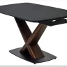 Стол BLANCO 160 MATT BLACK MARBLE SOLID CERAMIC / Орех, DISAUR заказать по цене 106 800 руб. в Саратове