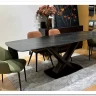 Стол BLANCO 160 MATT BLACK MARBLE SOLID CERAMIC / Орех, DISAUR заказать по цене 106 800 руб. в Саратове
