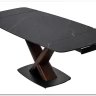 Стол BLANCO 160 MATT BLACK MARBLE SOLID CERAMIC / Орех, DISAUR заказать по цене 106 800 руб. в Саратове