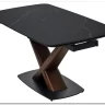 Стол BLANCO 160 MATT BLACK MARBLE SOLID CERAMIC / Орех, DISAUR заказать по цене 106 800 руб. в Саратове