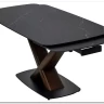 Стол BLANCO 160 MATT BLACK MARBLE SOLID CERAMIC / Орех, DISAUR заказать по цене 106 800 руб. в Саратове
