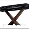Стол BLANCO 160 MATT BLACK MARBLE SOLID CERAMIC / Орех, DISAUR заказать по цене 106 800 руб. в Саратове