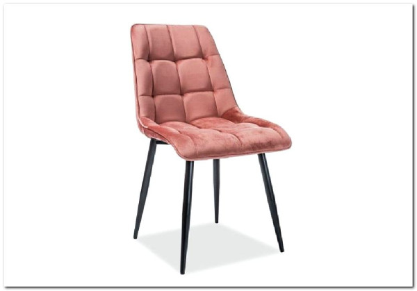 Стул кухонный Signal CHIC Velvet Bluvel 52 (античный розовый/черный) заказать по цене 9 962 руб. в Саратове