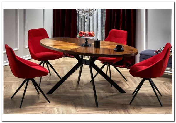 Стол обеденный Halmar LOCARNO (ореховый/черный) заказать по цене 44 604 руб. в Саратове