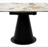 Стол TERAMO 135 GLOSS GRAND JADE SOLID CERAMIC, керамика, поворотн.механизм / Черный каркас, DISAUR заказать по цене 56 970 руб. в Саратове
