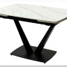 Стол ALATRI 120 MATT WHITE MARBLE SINTERED STONE / BLACK заказать по цене 75 200 руб. в Саратове