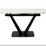 Стол ALATRI 120 MATT WHITE MARBLE SINTERED STONE / BLACK заказать по цене 75 200 руб. в Саратове
