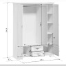 Купить Шкаф Кентаки SZF5D2S белый BRW  с доставкой по России по цене производителя можно в магазине Другая Мебель в Саратове