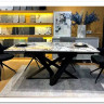 Стол VICENZA 180 раскладной GLOSS BULGARI WHITE, керамика / Черный, DISAUR заказать по цене 69 930 руб. в Саратове