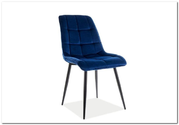 Стул кухонный Signal CHIC Velvet Bluvel 86 (темно-синий/черный) заказать по цене 9 962 руб. в Саратове