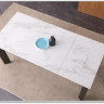 Стол CORNER 120 MATT WHITE MARBLE SOLID CERAMIC / BLACK заказать по цене 53 750 руб. в Саратове