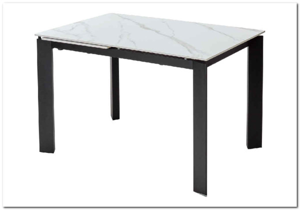 Стол CORNER 120 MATT WHITE MARBLE SOLID CERAMIC / BLACK заказать по цене 53 750 руб. в Саратове