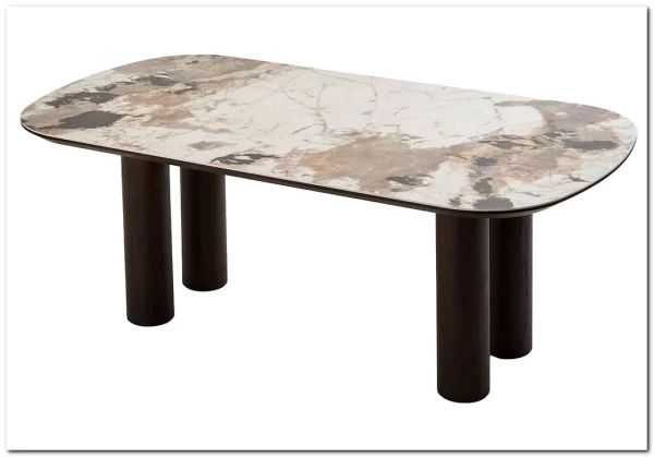 Стол ПИНО (PINO) 210 цвет CA035, керамика / ТЕМНЫЙ ОРЕХ, ®DISAUR заказать по цене 80 700 руб. в Саратове