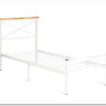 Купить Кровать Iris (mod.9311) дерево гевея/металл, 90*200 см (Single bed), Белый (White) с доставкой по России по цене производителя можно в магазине Другая Мебель в Саратове