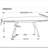 Стол обеденный Halmar ARMANI 165 (черный мрамор/черный) заказать по цене 93 836 руб. в Саратове