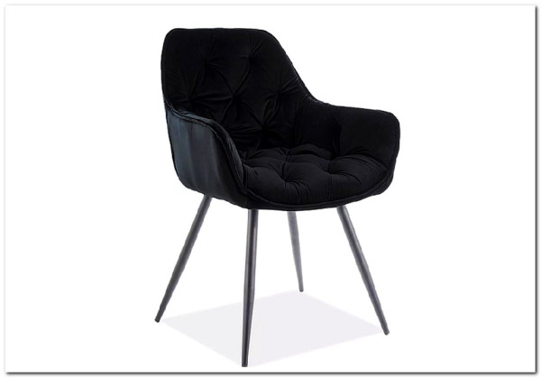 Стул кухонный Signal CHERRY Velvet Bluvel 19 (черный/черный мат) заказать по цене 14 573 руб. в Саратове